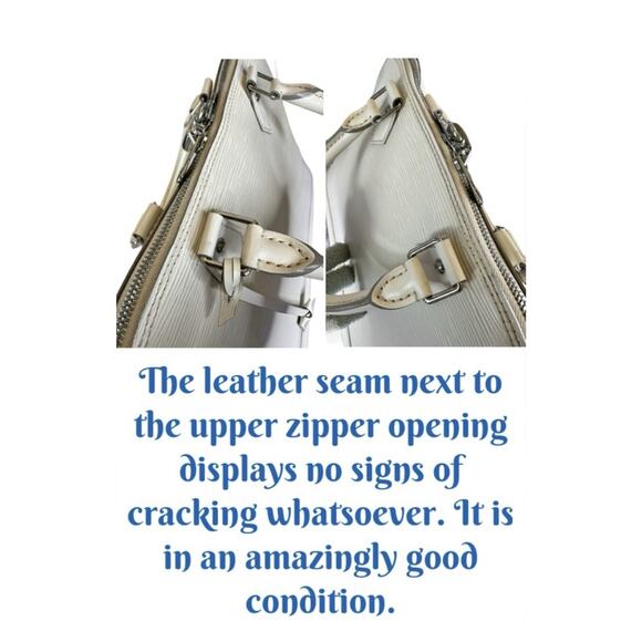 Louis Vuitton Ivory Epi Leather Alma GM Bag Silver Hardware - Picture 6 of 10